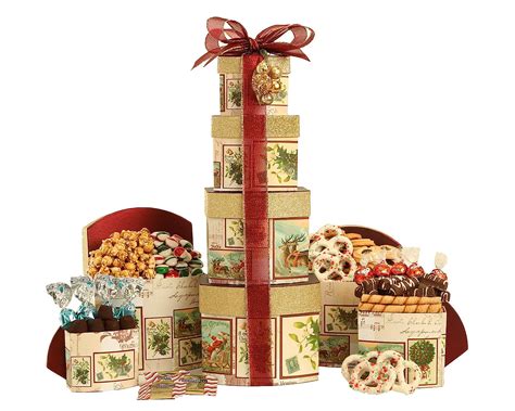 Amazon.com : Wine Country Gift Baskets Holiday Tower, Nostalgic : Gourmet Snacks And Hors ...