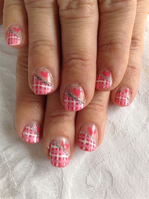 Sweetheart Plaid Nails Inspired By Cutepolish Done By Julia Plaid