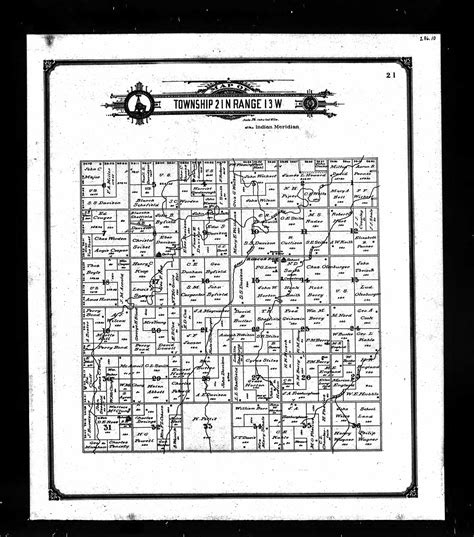 PLAT MAP - Cushing Union, Woods, Oklahoma 1906