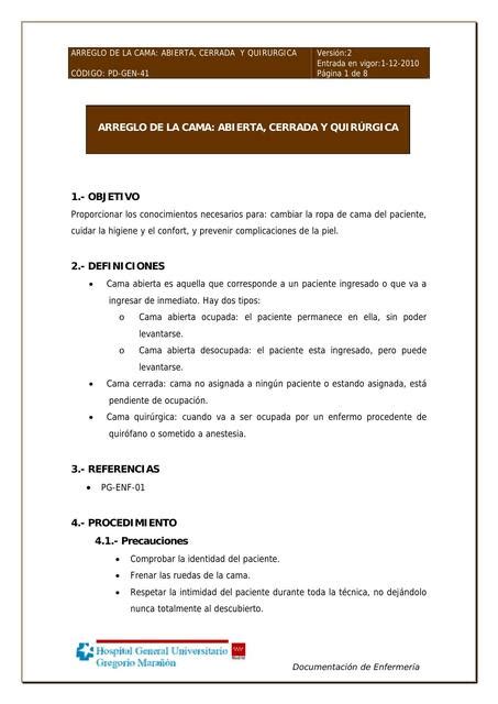 Tipos De Tendido De Cama Enfermeriadigital UDocz