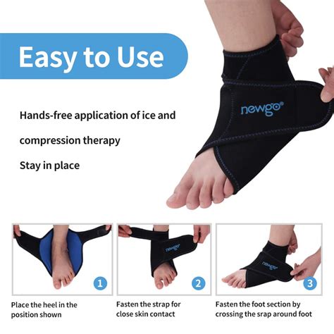 Newgo Ankle Ice Pack Reusable Ankle Ice Wrap Gel Cold Pack For Ankle