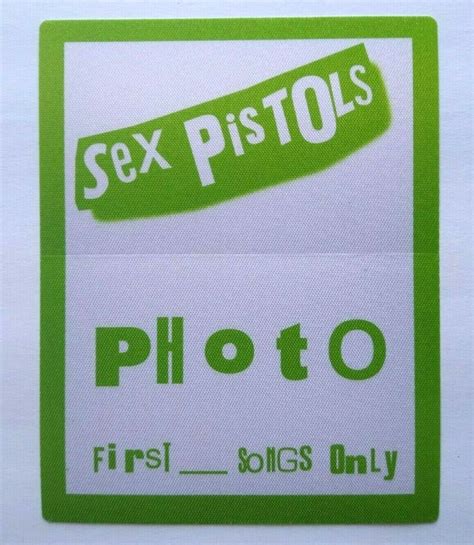 Sex Pistols Punk Rock Music Backstage Pass Original Reunion Concert Green