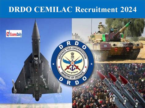 Drdo Cemilac Recruitment 2024 Out Job Opportunity For Graduates