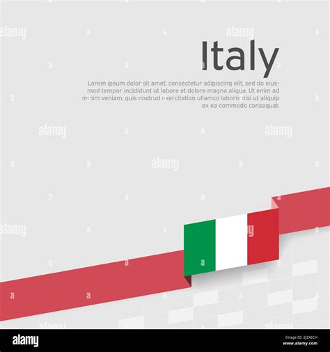 Italy flag background. Ribbon color flag of italy on a white background ...