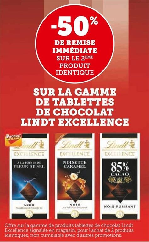 Promo Sur La Gamme De Tablettes De Chocolat Lindt Excellence Chez Super U