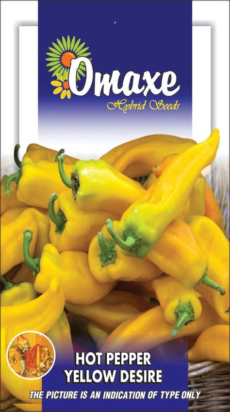 HOT PEPPER YELLOW DESIRE AVG 50 SEEDS Omaxehybridseeds