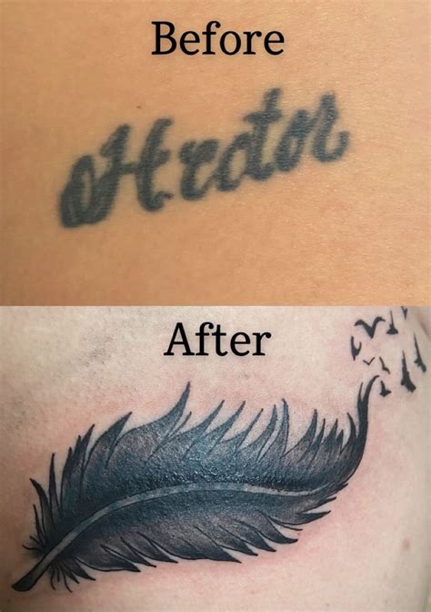 Tattoo uploaded by Fernando • Feather Cover up • Tattoodo