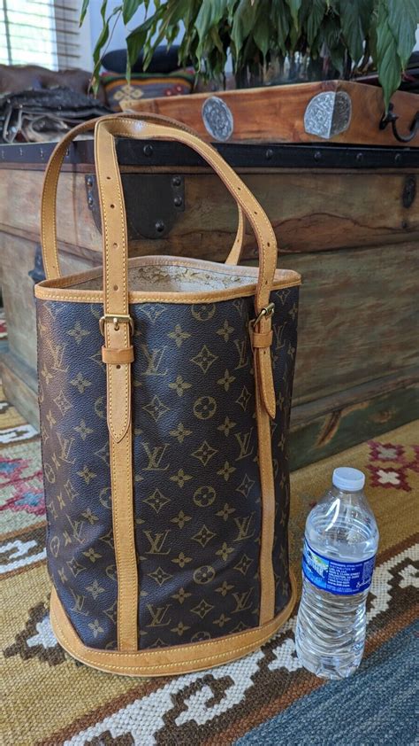 Louis Vuitton Bucket Bag Gm Brown Canvas For Sale Online Ebay