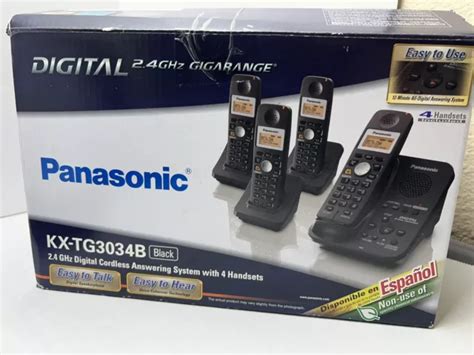 Tel Fono Inal Mbrico Panasonic Kx Tg B Gris Ghz Contestador