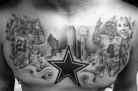 20 Dallas Skyline Tattoo Designs For Men - Texas Ink Ideas