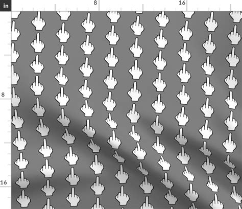 Middle Finger Fabric Spoonflower