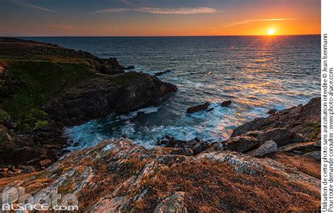 Photo Pointe de Pen Men au coucher de soleil Réserve naturelle