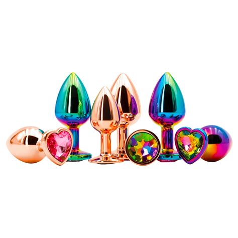 Ensemble de perles anales rondes en cristal doré rose plug anal en métal insertion de bijoux