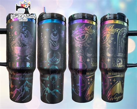 40 Oz Velaris Tumbler With Handle Acotar Merchcity Of Starlight T Laser Engraved Stainless