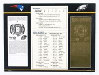 Super Bowl XXXIX Commemorative Scorecard With 22kt Gold Ticket