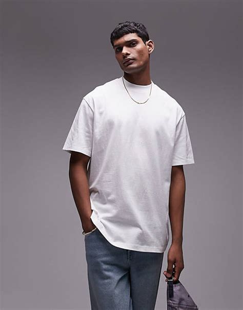 Topman Oversized Fit T Shirt In White Asos