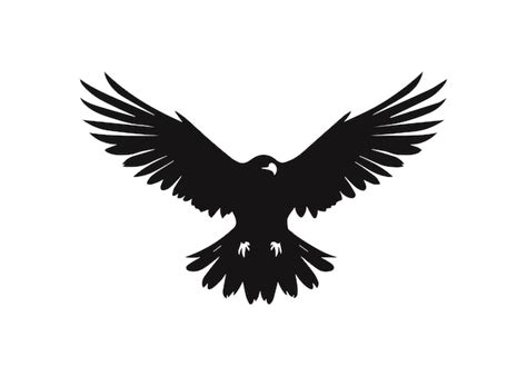 Premium Vector | Eagle in flight silhouette vector illustration