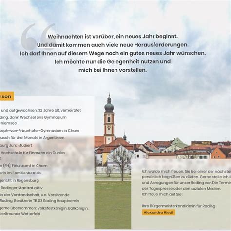 Flyer F R Unsere B Rgermeisterkandidatin Roding