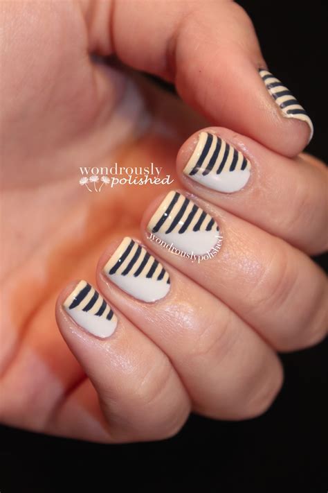 Wondrously Polished March Nail Art Challenge Day 2 Stripes