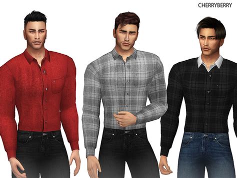 The Sims Resource Linen Men S Shirt