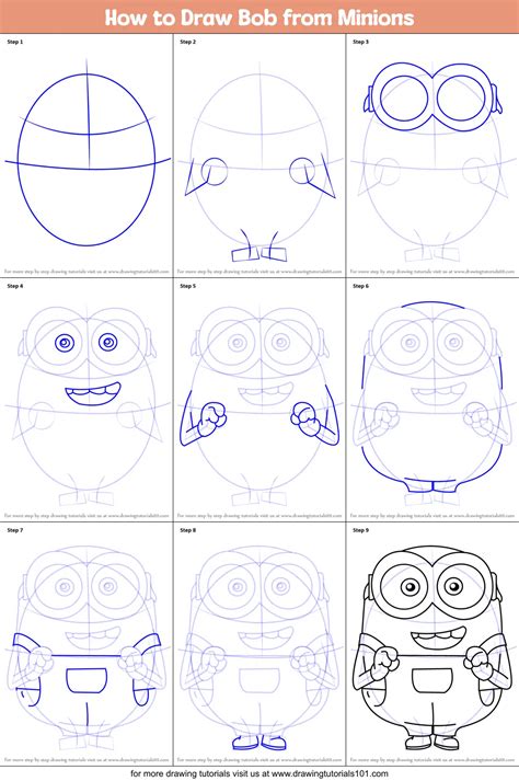 How To Draw Bob From Minions Minions Step By Step