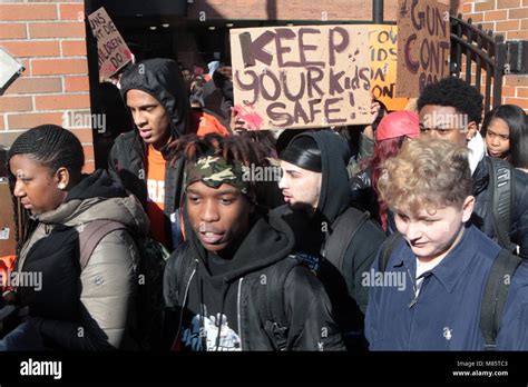 Brooklyn, NY, USA. 14th Mar, 2018. Students of Edward R. Murrow High ...