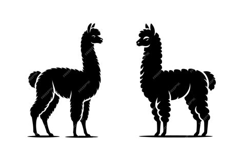 Premium Vector Alpaca Silhouette Vector Illustration