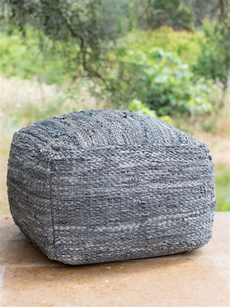 Boho Grey Pouf The Ibiza Chair Company