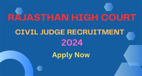 Rajasthan High Court Civil Judge Recruitment 2024 222 Post Apply Now