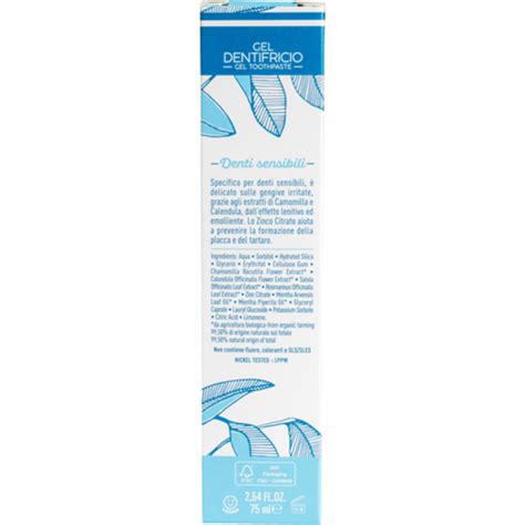 Officina Naturae Gel Toothpaste Sensitive Teeth 75 Ml Ecco Verde