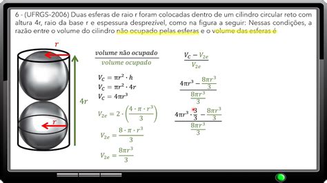 Duas Esferas De Raio R Foram Colocadas Dentro De Um Cilindro Circular