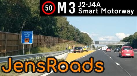 M3 Smart Motorway - Junctions 2 to 4A London - YouTube