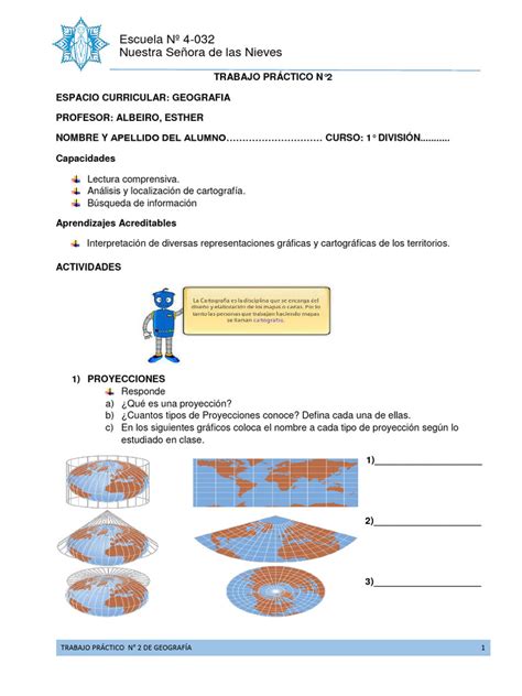 Trabajo Práctico N°2 Representación De La Superficie Terrestre Descargar Gratis Pdf Mapa