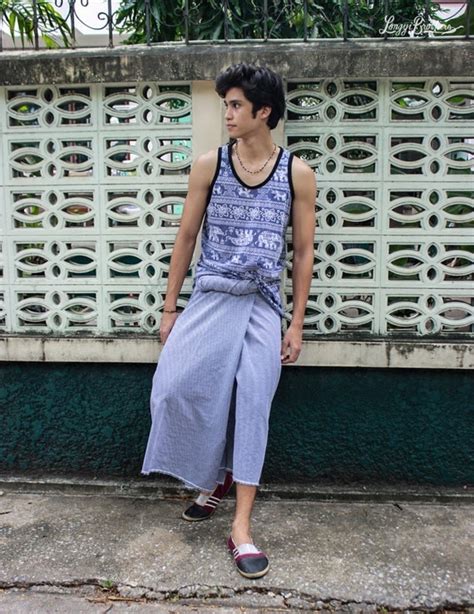 Sarong Longyi Pareo Genggang Mens Light Thin Thai