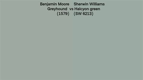 Benjamin Moore Greyhound 1579 Vs Sherwin Williams Halcyon Green Sw