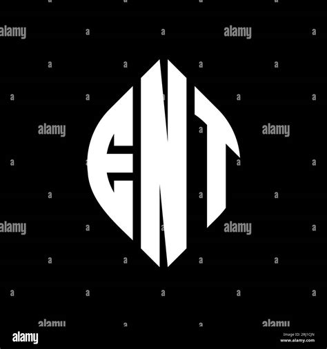Ent Circle Letter Logo Design With Circle And Ellipse Shape Ent