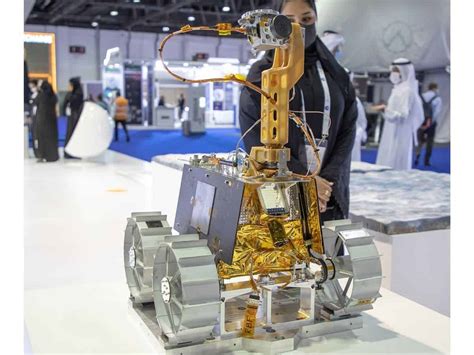 Model Of Rashid Rover On Display At Iac 2021 In Dubai The Siasat