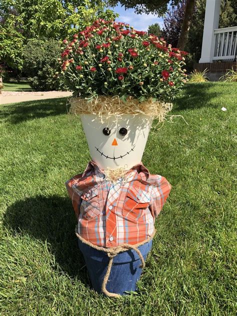 How To Make A Flower Pot Scarecrow DIY Diy Flower Pots Fall