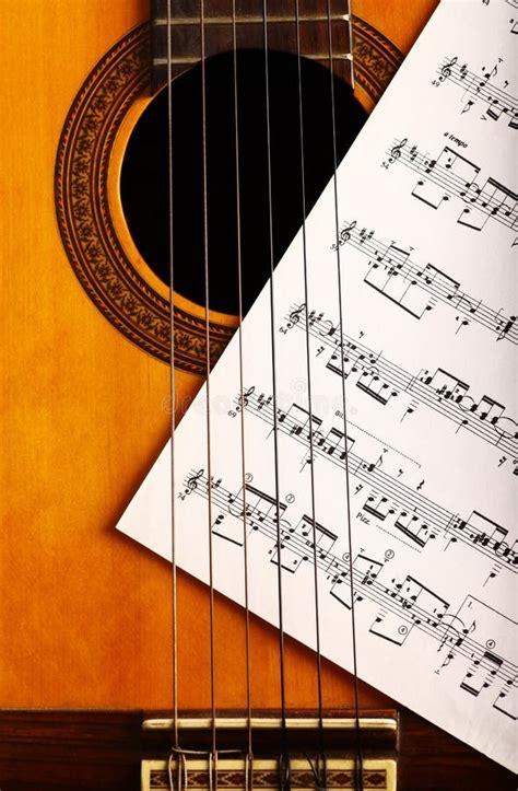 Classical Guitar And Notes Stock Image Image Of Guitarist 39185797