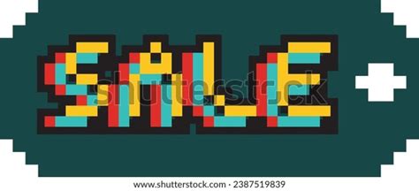 Salecolorful 8 Bit Pixel Art Font Stock Vector (Royalty Free ...