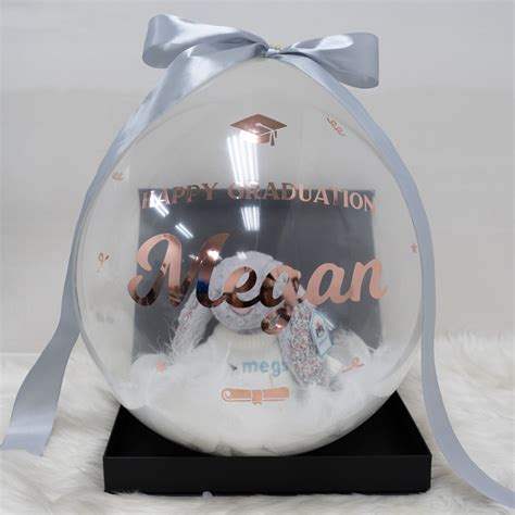 Personalised Name Plain Gift Balloon Inch Clear Graduation Design