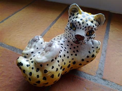 Leoparden Figur Antik Keramik Porzellan L 15 B 11 H 9 Cm Kaufen