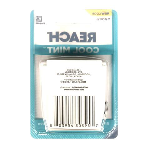 reach cool mint floss remove plaque  refreshing mint flavor