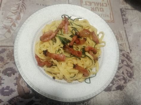 Tagliatelle A O P Con Agretti E Guanciale Le Mie Loverie