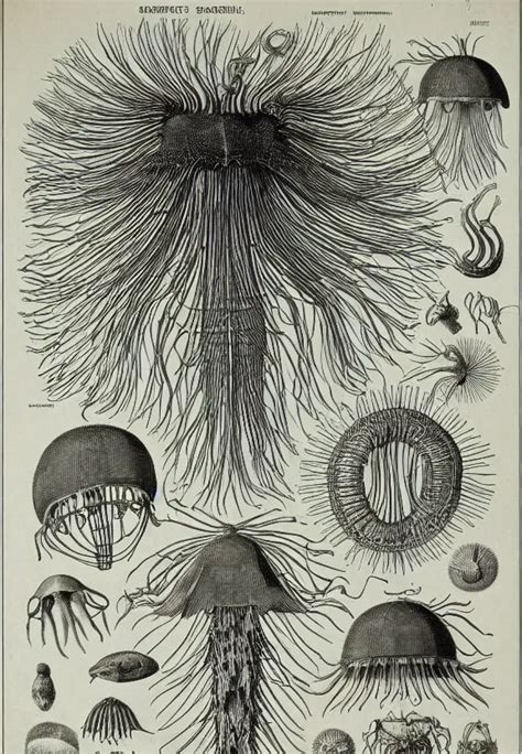 Historic Scientific Illustration Of A Species Of Stable Diffusion