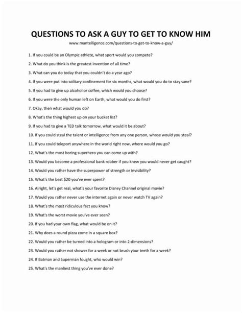 85 Good Questions To Ask To Get To Know A Guy Fun Questions To Ask