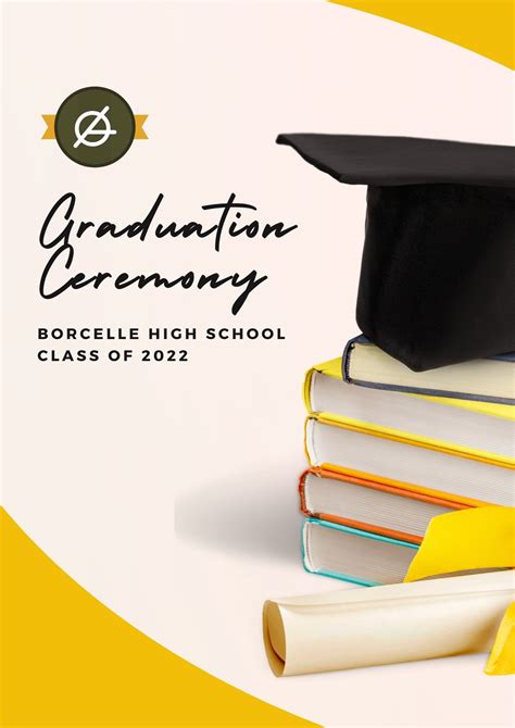 High School Graduation Program Cover Design