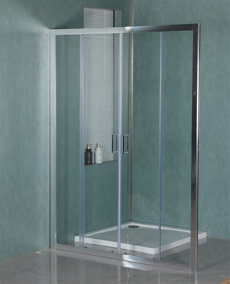 Silver Lustre Walk In Wetroom Aluminium Framed Tempered Glass Shower