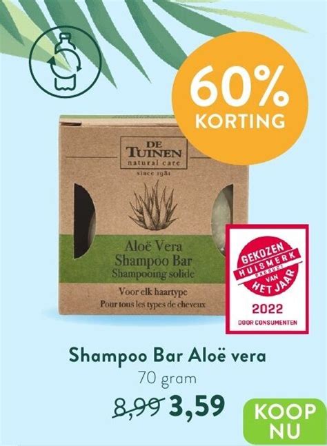 De Tuinen Shampoo Bar Aloe Vera Gram Aanbieding Bij Holland Barrett