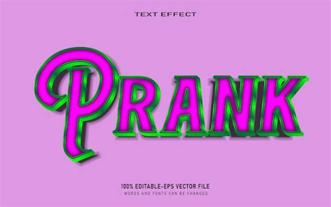 Premium Vector Prank 3d Text Effect Luxury Editable Text Effect Style